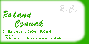 roland czovek business card